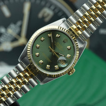 Rolex Datejust 36mm 16233 Custom Olive Green Diamond Dial Box and Papers - Certified Watches Rolex Datejust 36mm 16233 Custom Olive Green Diamond Dial Box and Papers Certified Watches