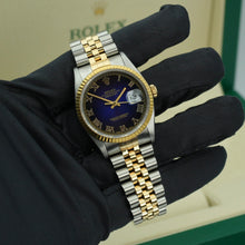 Rolex Datejust 36mm 16233 Blue Vignette Dial Box and Papers - Certified Watches Mens Rolex Datejust 36mm 16233 Blue Vignette Dial Box and Papers Certified Watches