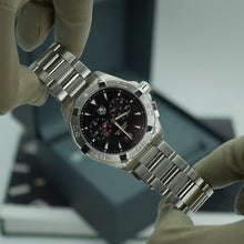 TAG HEUER Aquaracer Alarm 41mm WAY111Z Black Dial Box and Papers - Certified Watches Mens TAG HEUER Aquaracer Alarm 41mm WAY111Z Black Dial Box and Papers Certified Watches