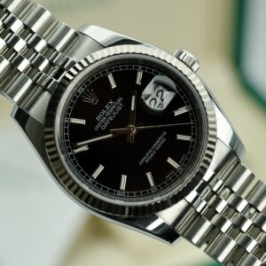 Rolex Datejust 36mm 116234 Black Baton Dial Box, Papers & Swing Tags