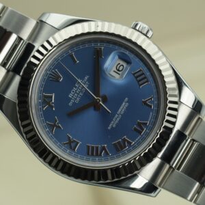 Rolex Datejust 41mm 116334 Blue Azurro Dial Box and Papers