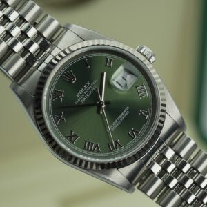 Rolex Datejust 36mm 16234 Olive Roman Numeral Dial Box and Papers