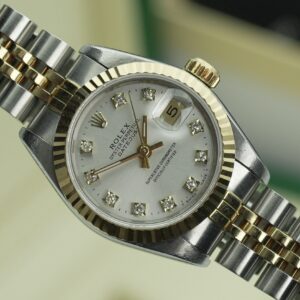 Rolex Datejust 26mm 69173 Silver Diamond Dial Box and Papers