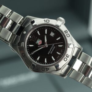 TAG HEUER Aquaracer 27mm WAF1410 Black Dial Box and Papers