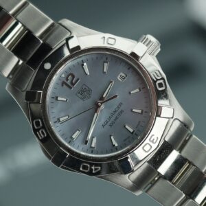 TAG HEUER Aquaracer 27mm WAF1417 Blue Mother Of Pearl Dial Box and Warranty