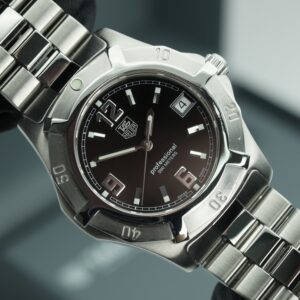 TAG HEUER PROFESSIONAL 38mm WN1110 Black Dial Box and Warranty