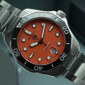 TAG HEUER Aquaracer 43mm WBP201F Orange Dial Box and Papers