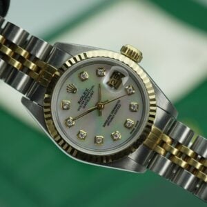 Rolex Datejust 26mm 69173 Custom Mother Of Pearl Diamond Dial Box and Papers