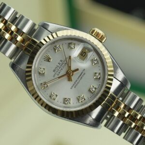 Rolex Datejust 26mm 69173 Silver Diamond Dial Box and Papers
