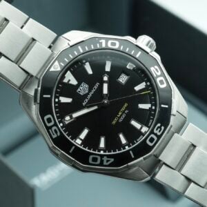 TAG HEUER Aquaracer 41mm WAY111A Black Dial Box and Warranty