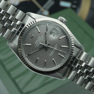 Rolex Datejust 36mm 16014 Jubilee Factory Grey Tapestry Dial Box and Warranty