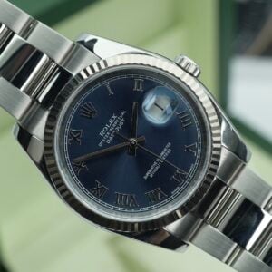 Rolex Datejust 36mm 116234 Custom Blue Roman Numeral Dial Box and Warranty