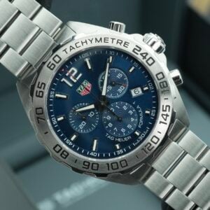 TAG HEUER Formula 1 Chronograph 43mm CAZ101K Blue Dial Box and Papers